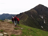 Il Pizzo Camino con la cresta che porta all'inizio della lunga rampa finale