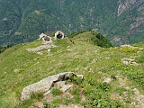 Vecchie baite sul sentiero che riporta all'Alpe Prato