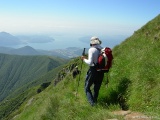 Si comincia ad assaporare il panorama del Pizzo Marona