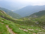 Ritorno nella valle che scende a Cortevecchio (in basso a sx)