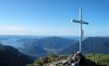 Pizzo Proman : Vetta ; al centro il Montorfano e il Mottarone ; i laghi Piemontesi e Lombardi