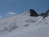 Il percorso che dal colle porta ai 3438 mt.del Breithorn