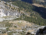 Dall'alto il fornale con al centro il Rifugio Regi
